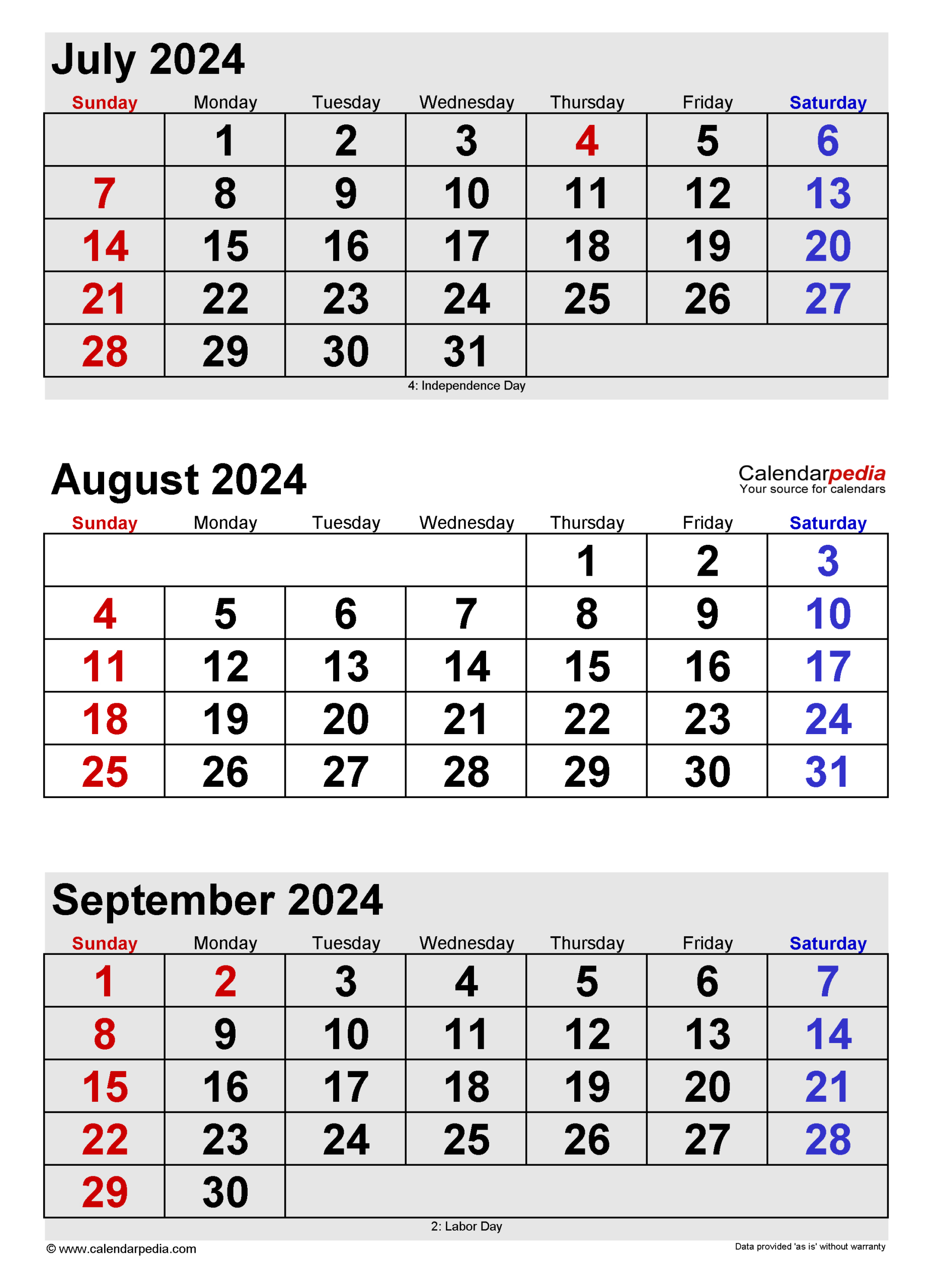 August 2024 Calendar | Templates For Word, Excel And Pdf for July August September 2024 Calendar Printable