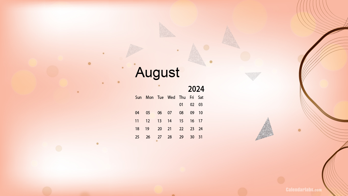 August 2024 Desktop Wallpaper Calendar - Calendarlabs in August 2024 Calendar Background