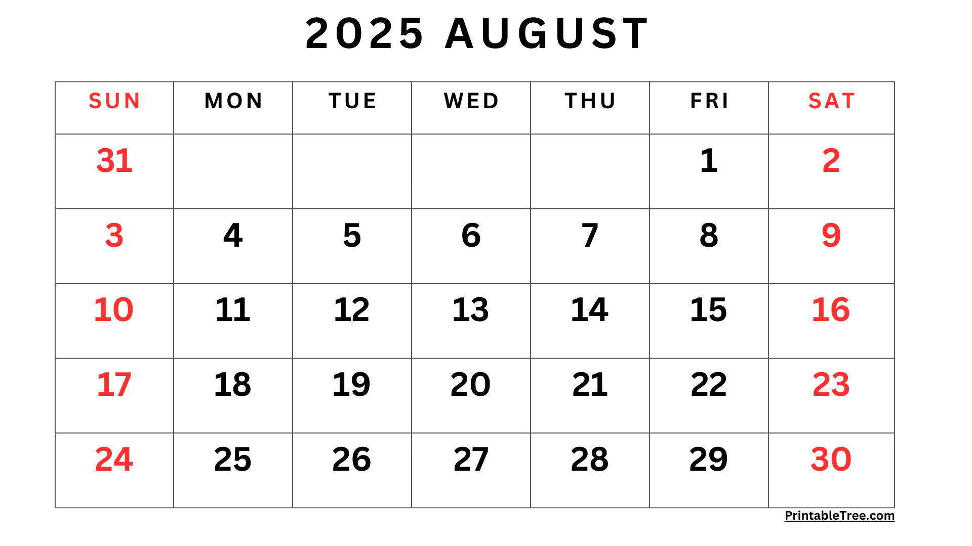 August 2025 Calendar Printable Pdf Template With Holidays inside August 2025 Printable Calendar