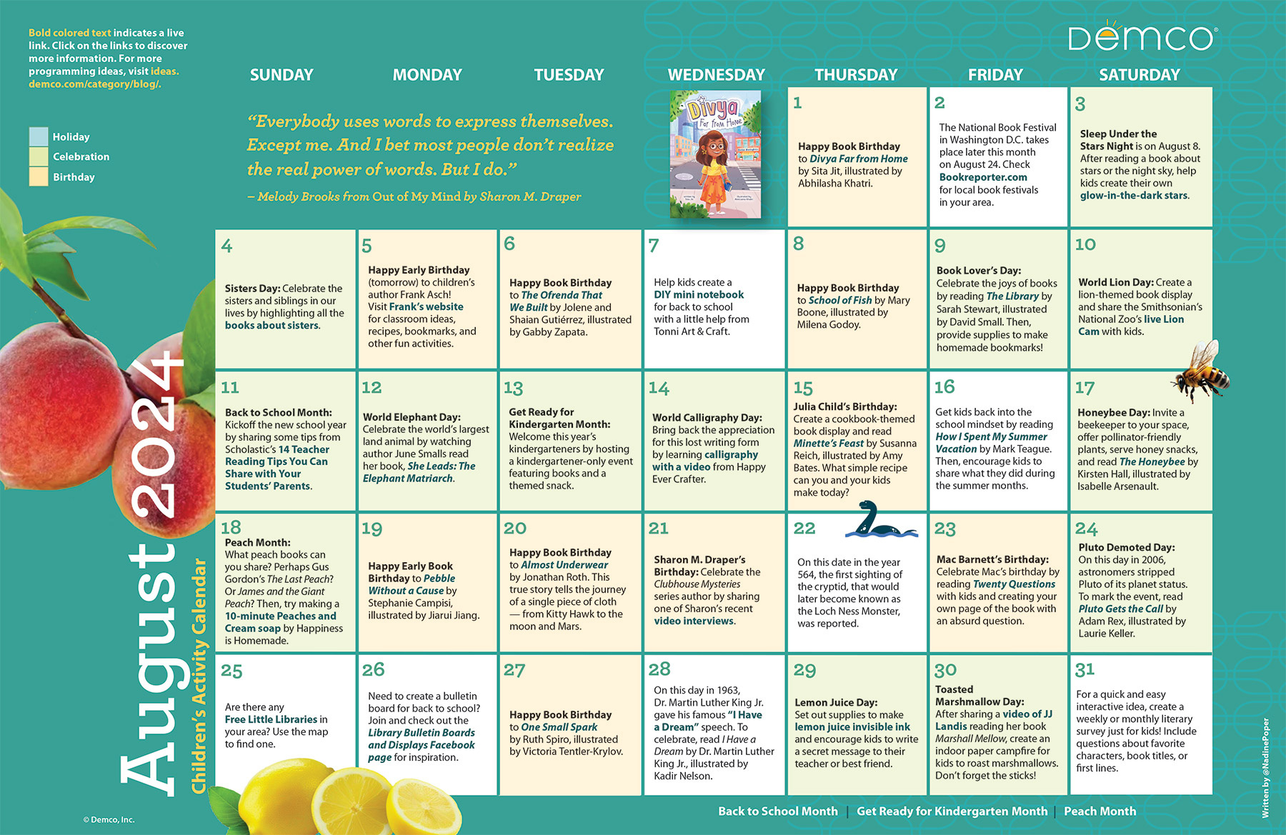 Children&amp;#039;S Activity Calendar: August 2024 for August Calendar Ideas 2024