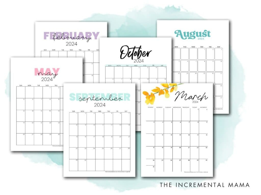 Cute Printable Calendars For 2024 (Free Monthly Templates) - The regarding Free Printable Calendar 2024 Monthly Pdf