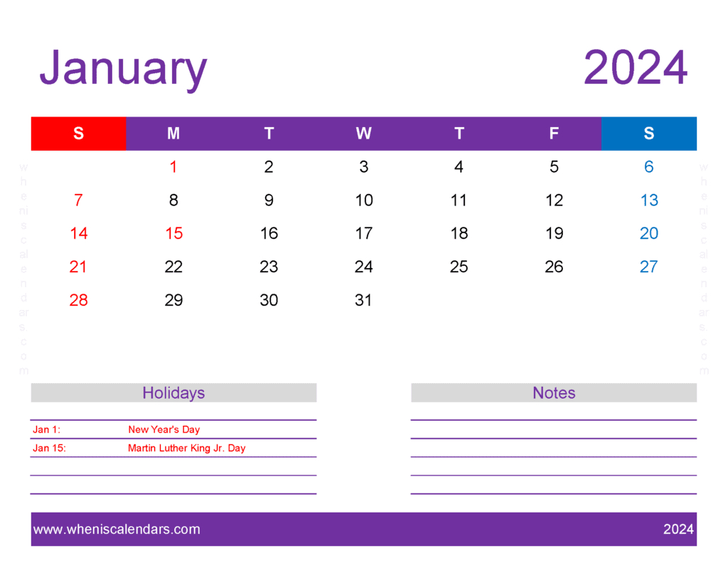Download January 2024 Printable Calendar Waterproof Letter within Free Printable Calendar 2024 Waterproof