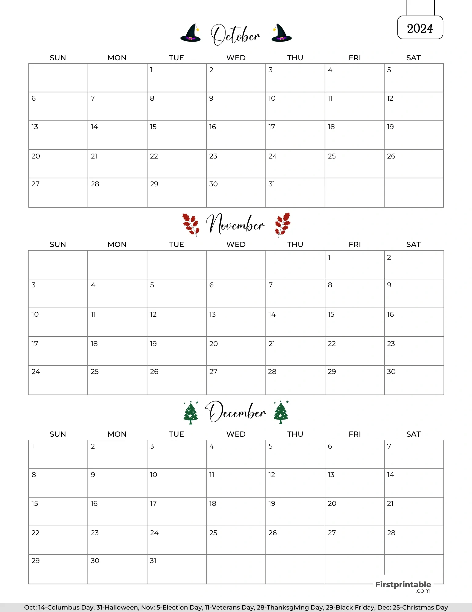 Free 3 Month Calendars 2024 with Printable 3 Month Calendar August September October 2024