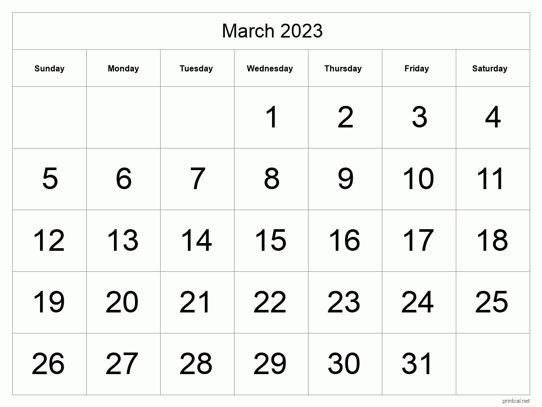 Free Printable Calendar March with regard to Free Printable Calendar 2024 Waterproof