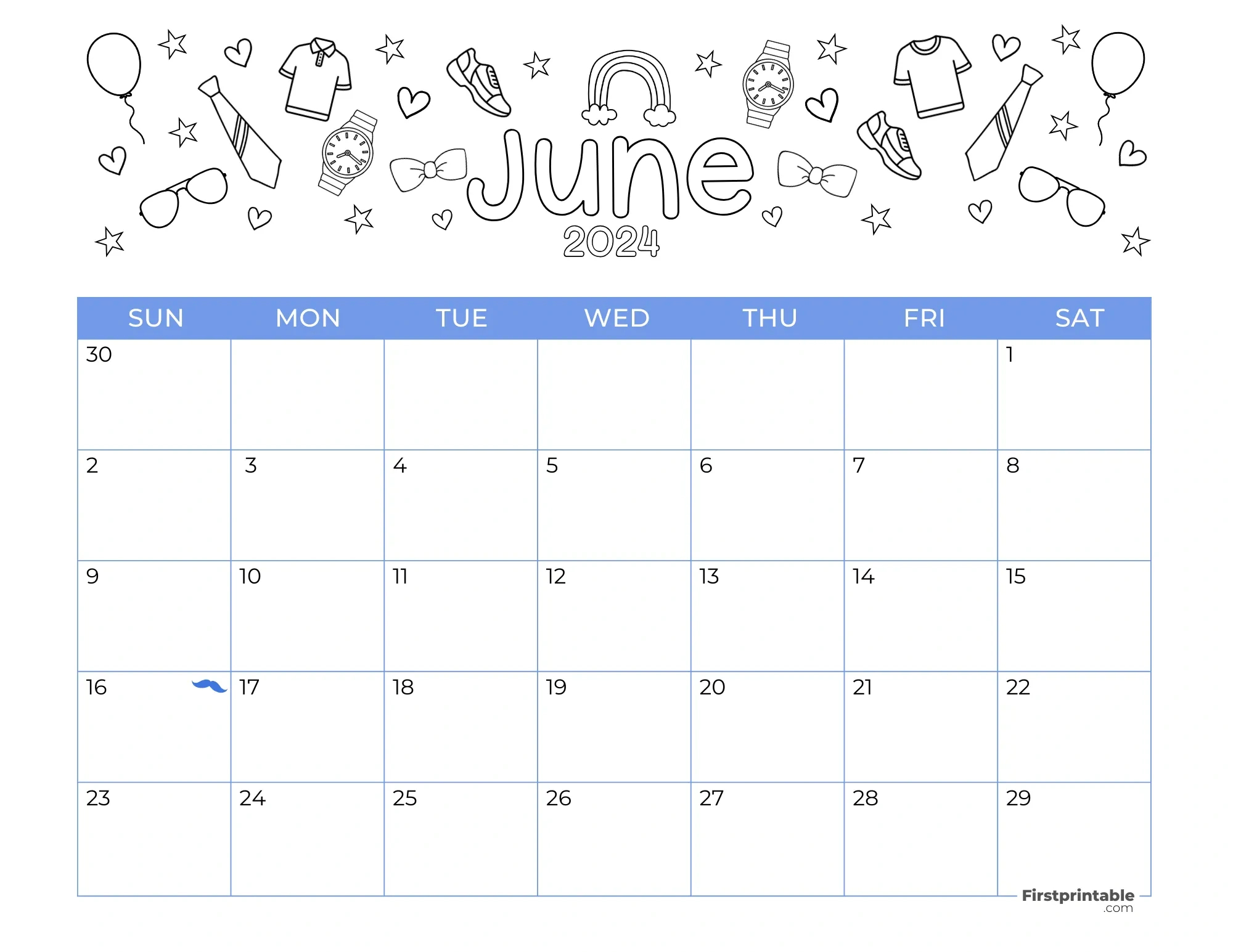 June 2024 Calendars | 40 Free Printable Pdf regarding Free Printable Blank June 2024 Calendar