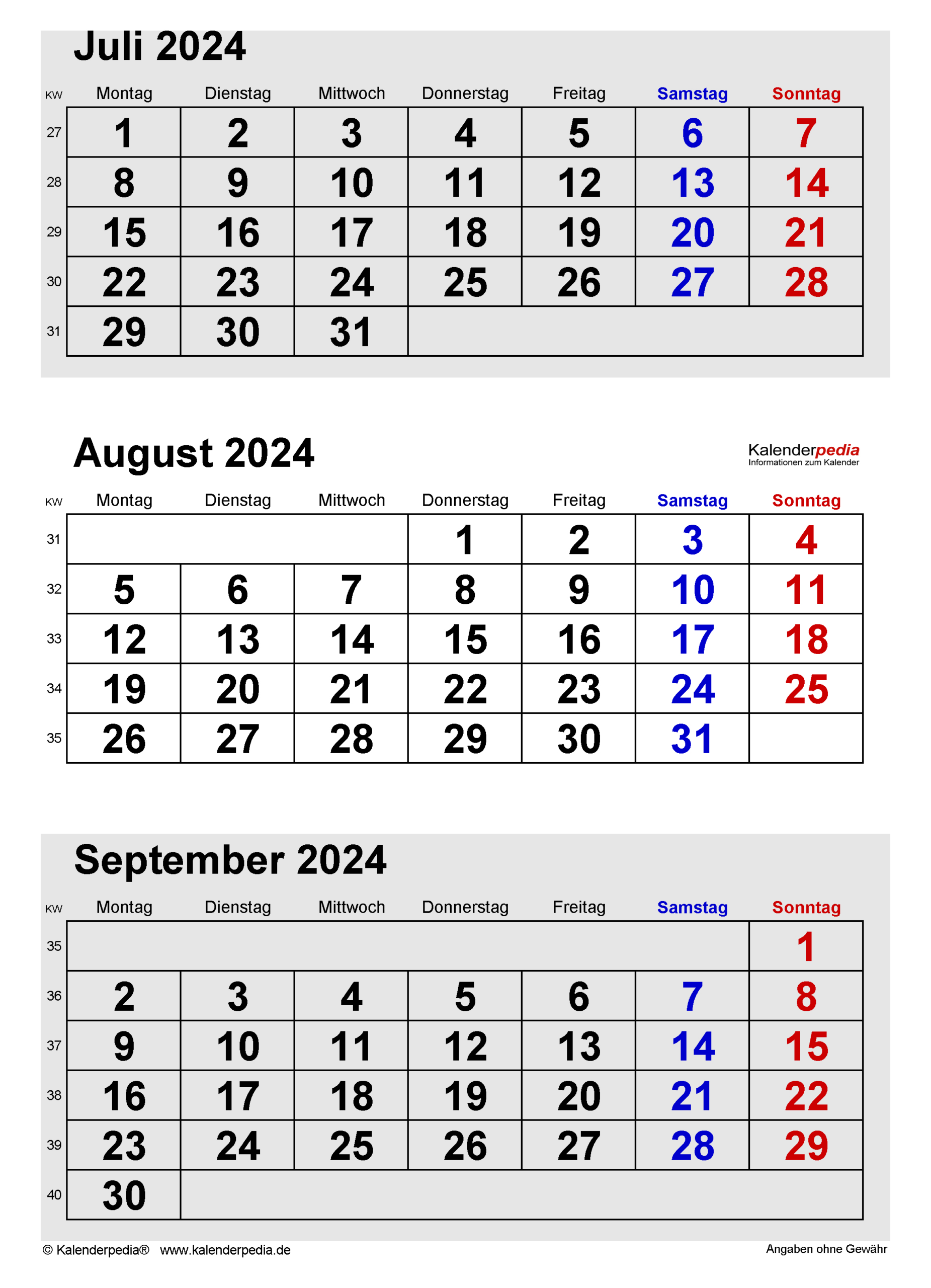 Kalender August 2024 Als Pdf-Vorlagen throughout August September Calender 2024