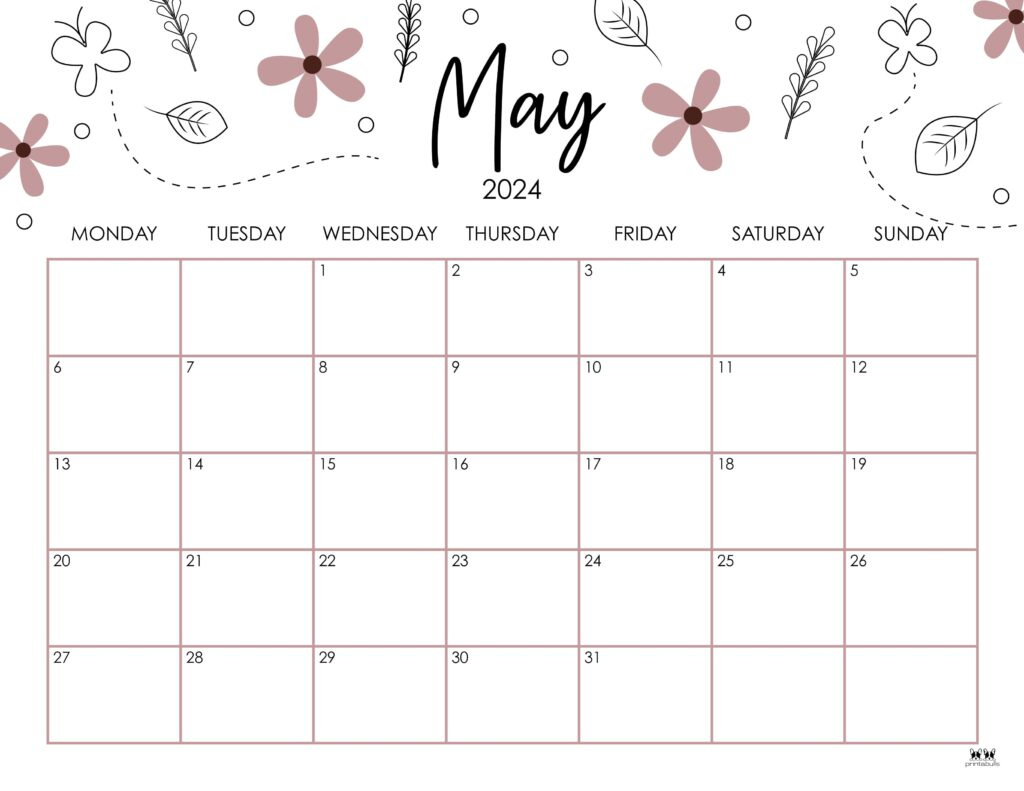 May 2024 Calendars - 50 Free Printables | Printabulls pertaining to Free Printable Calendar 2024 May