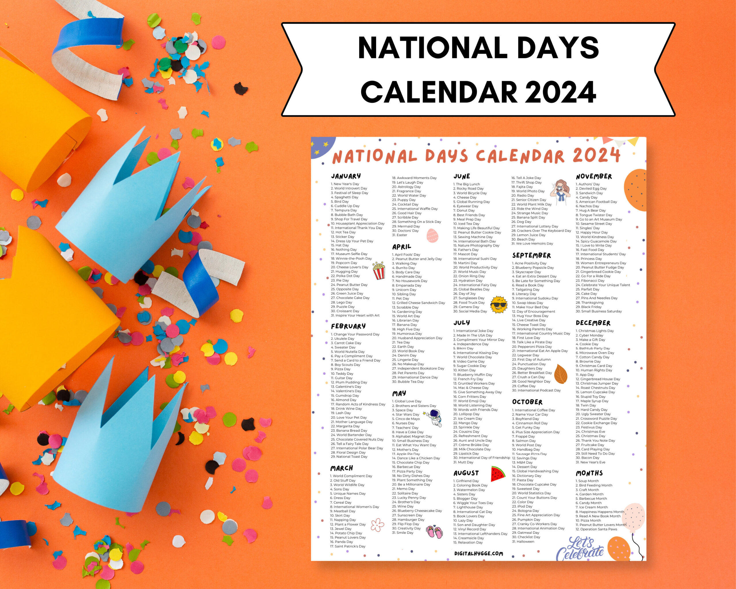 National Days Calendar Printable 2024 National Holidays Calendar with regard to National Day Calendar August 2024 Printable