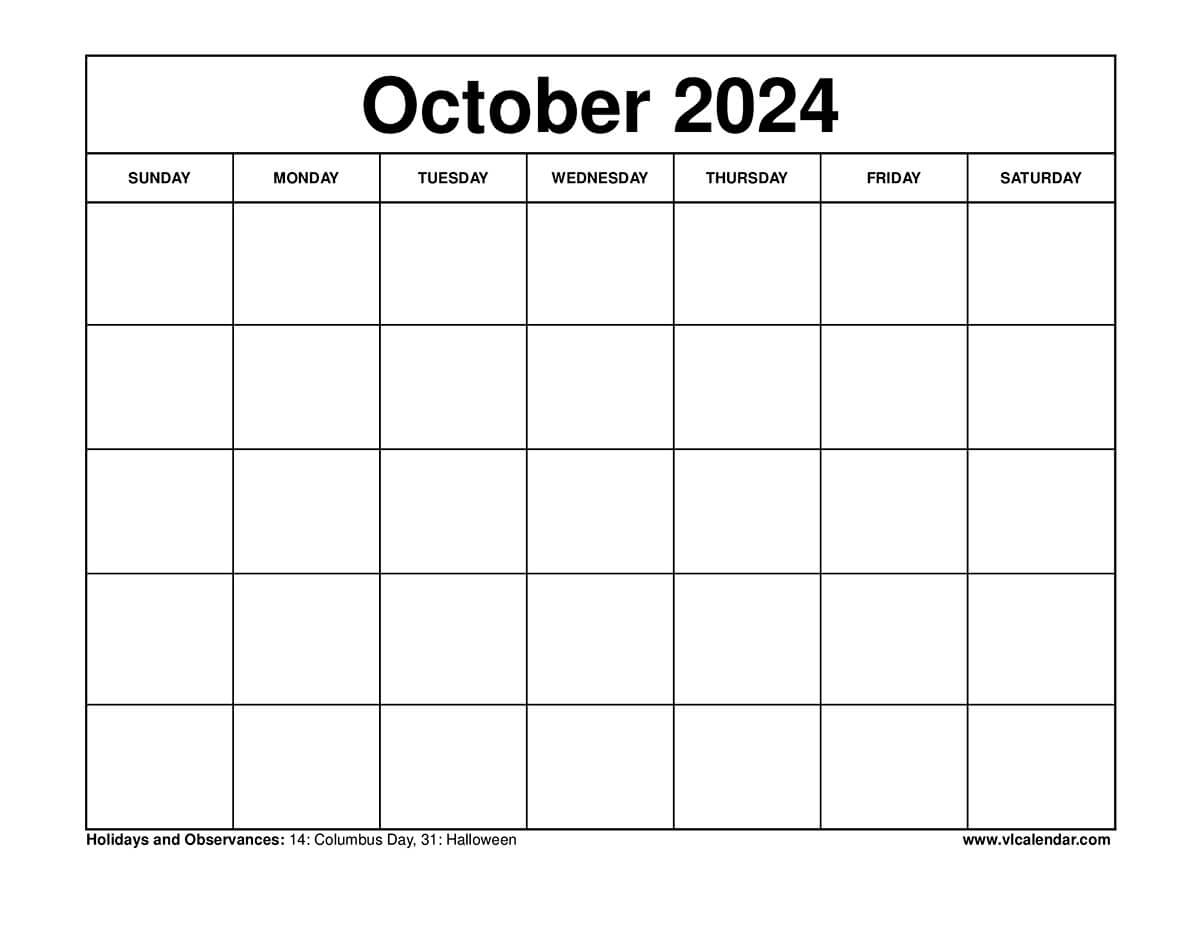 October 2024 Calendar Printable Templates With Holidays with August September October 2024 Calendar Printable