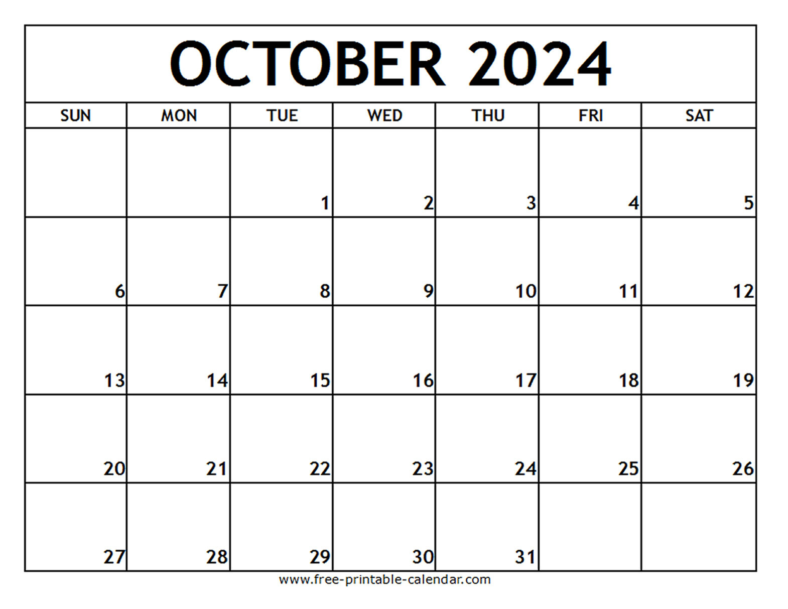 October 2024 Printable Calendar - Free-Printable-Calendar with August September October 2024 Calendar Printable Free