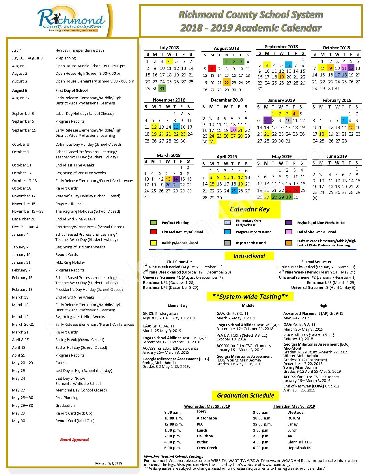 Richmond County Calendar with regard to Augusta County Va School Calendar 24-25