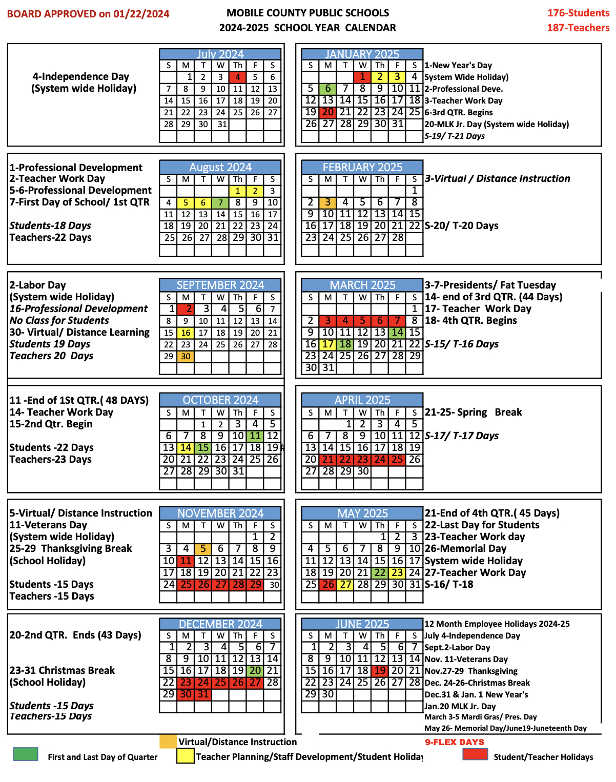 School Year Calendars - Mobile County Public Schools intended for Augusta County School Calendar 2024-24