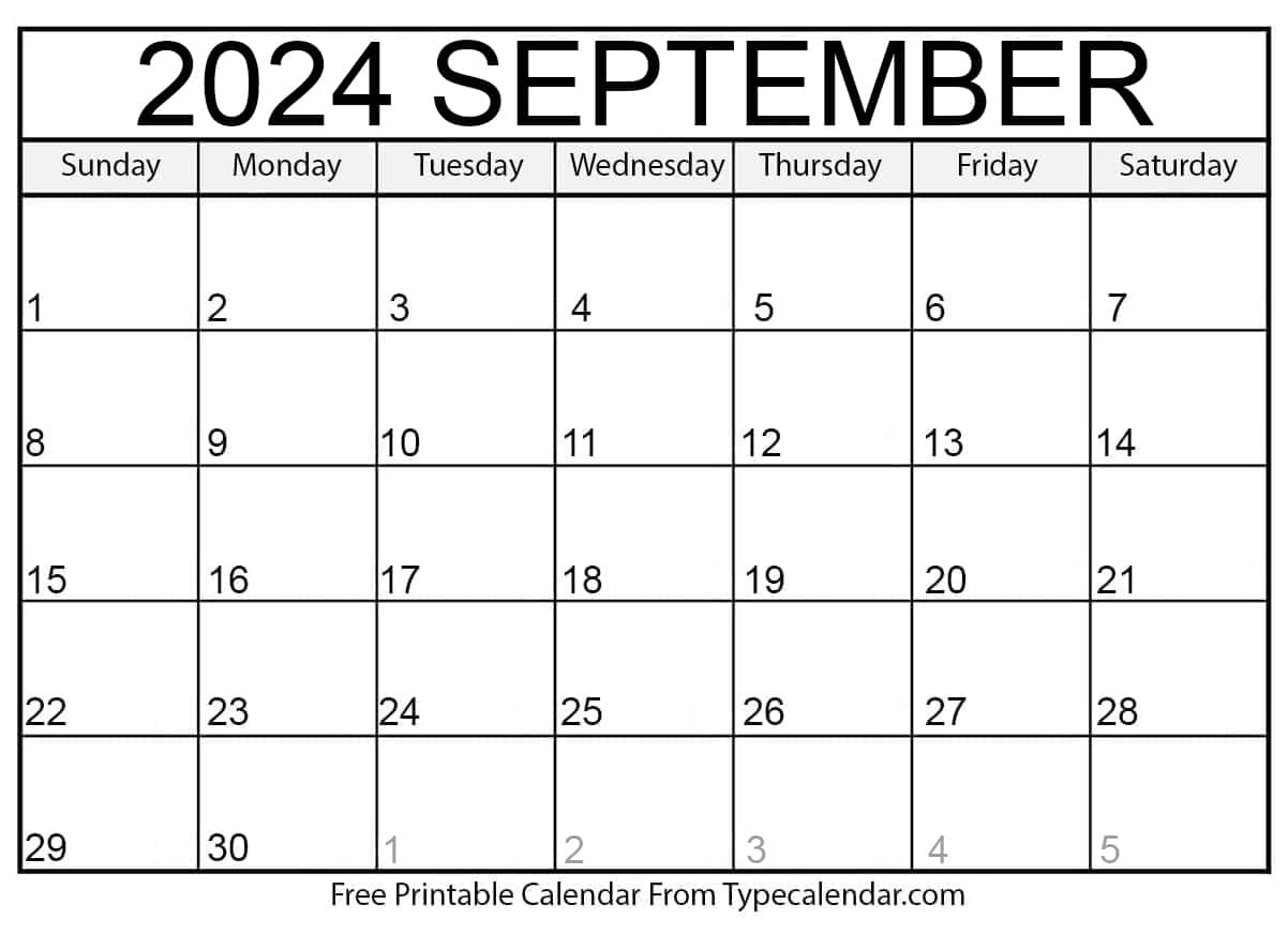 September 2024 Calendars | Free Printable Templates with regard to Printable Monthly Calendar August And September 2024