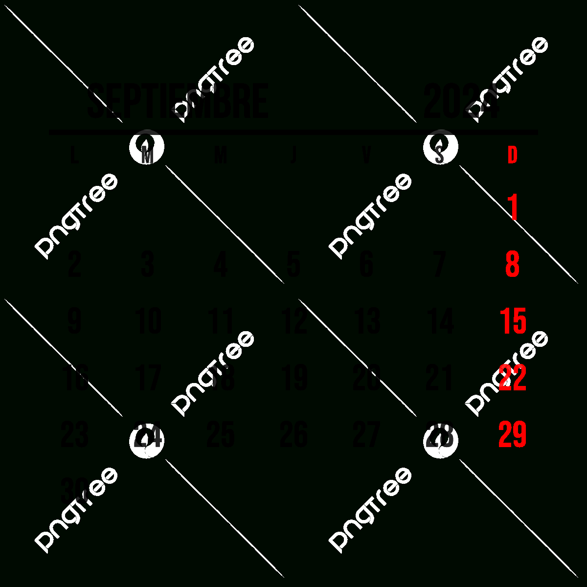 2024 Spanish September Calendar, 2024 September Calendar, 2024 with September 2024 Calendar In Spanish