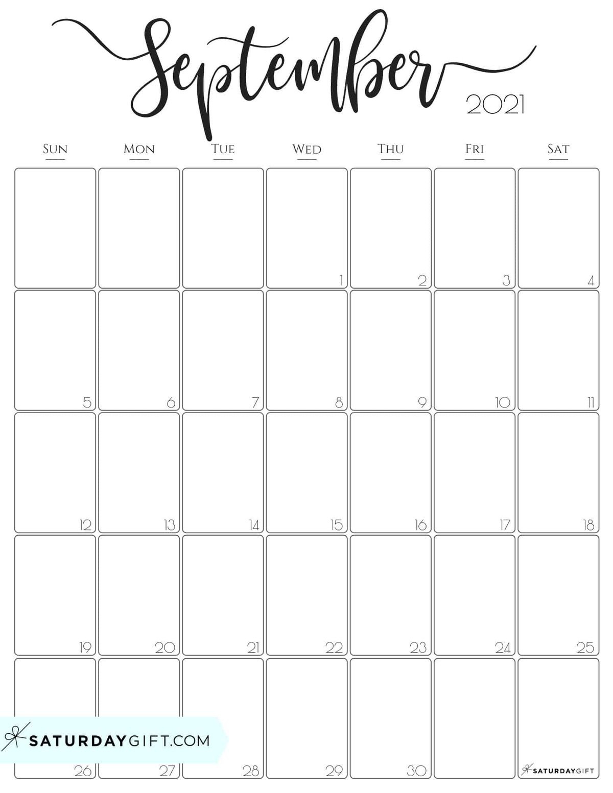 Aesthetic Printable Vertical Calendar 2024Saturday Gift throughout September 2024 Calendar Printable Vertical