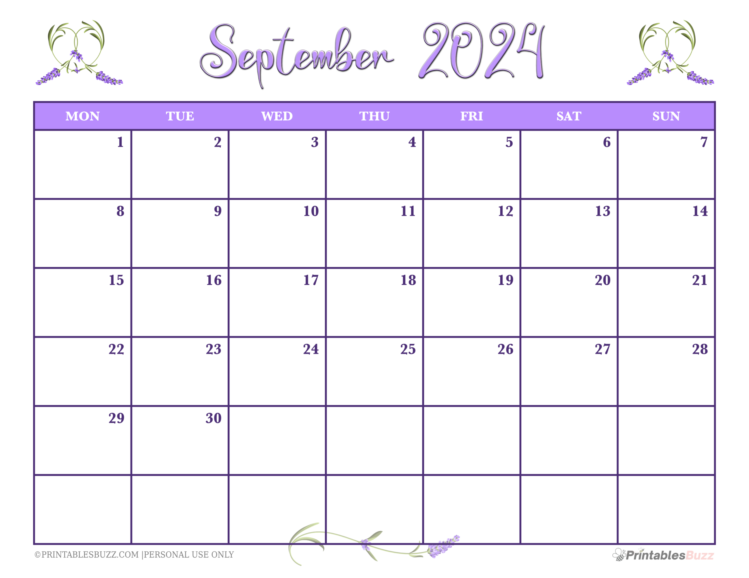 Cute &amp;amp; Fun September 2024 Calendar Printables intended for September Fun Calendar 2024