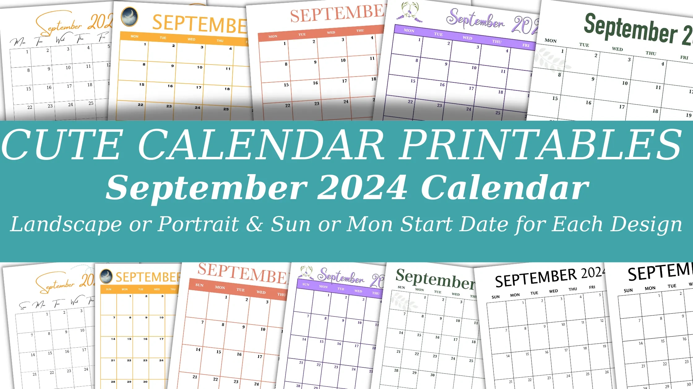 Cute &amp;amp; Fun September 2024 Calendar Printables throughout September Fun Calendar 2024