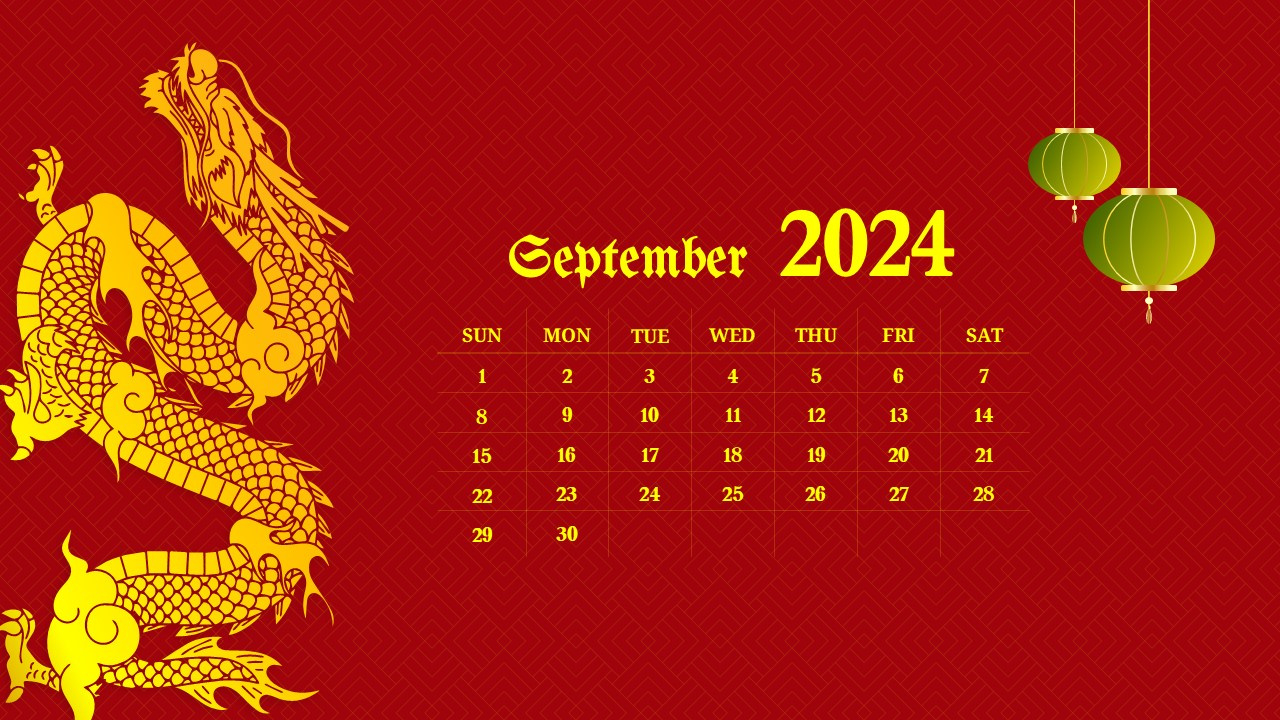 Free Chinese Lunar New Year 2024 Calendar Template regarding Chinese Calendar September 2024