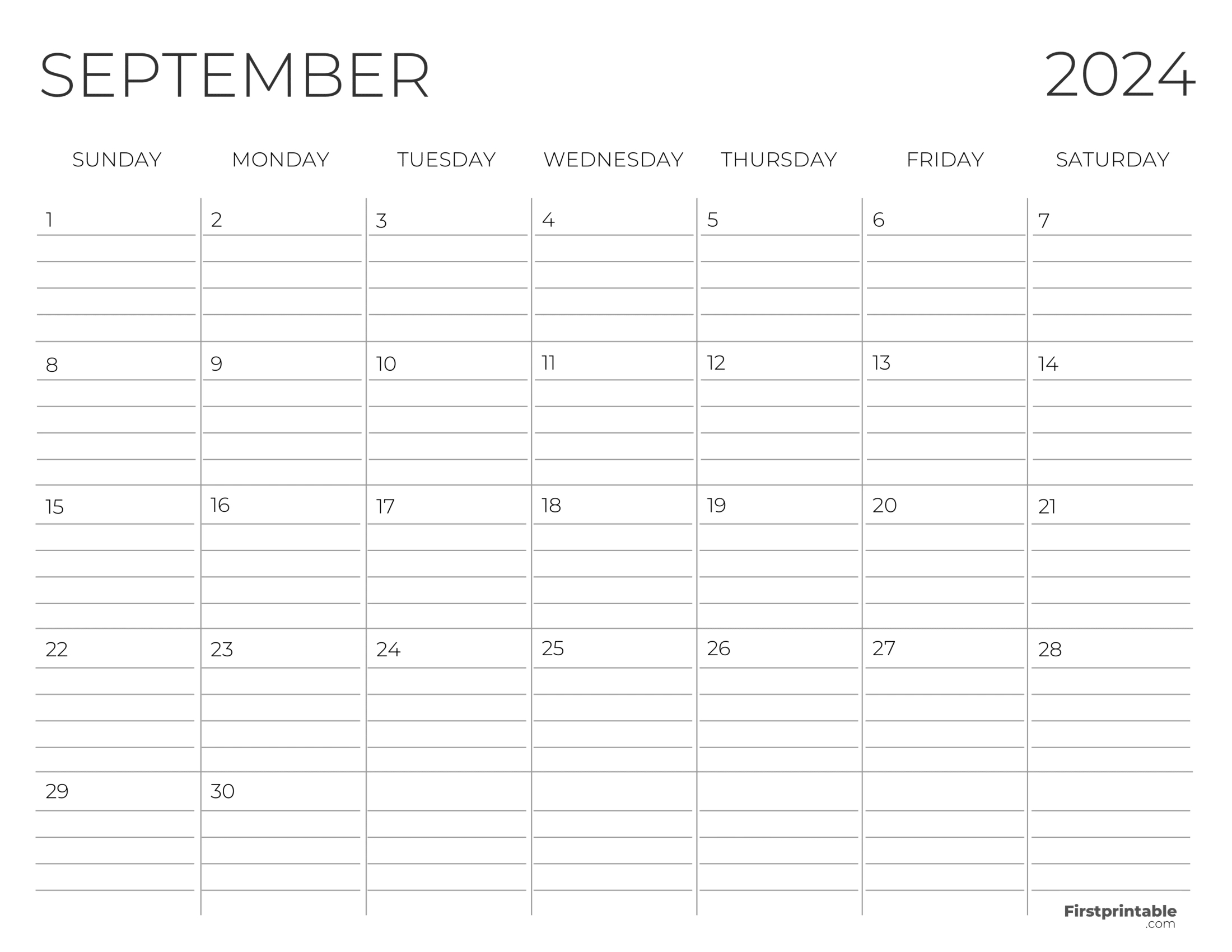 Free Printable &amp;amp; Fillable September Calendar 2024 for Fillable September 2024 Calendar