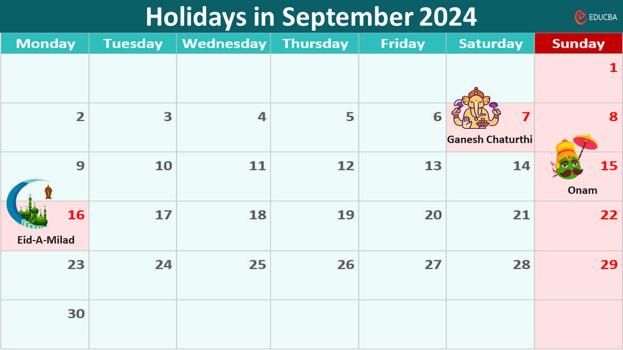 List Of Holidays In September 2024 (India) | Educba with September 2024 Holiday Calendar