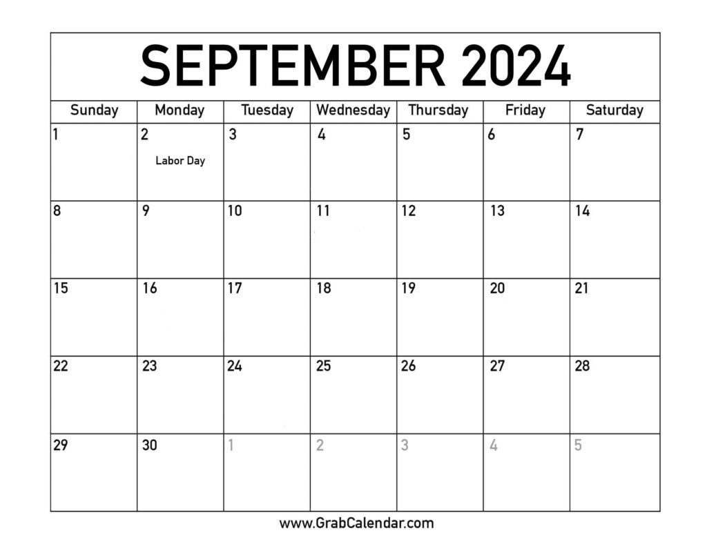 Calendar With Holidays In September 2024 Printable Calendar