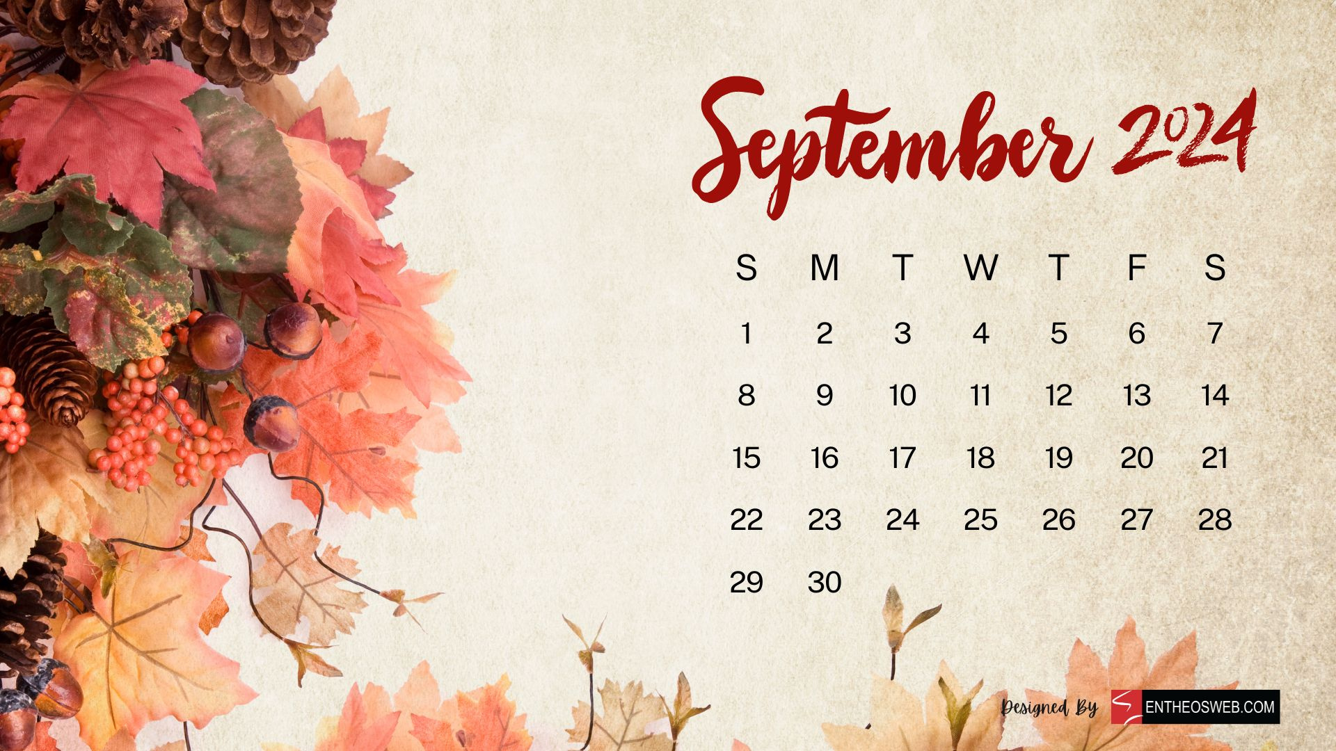 September 2024 Calendar Desktop Wallpaper Backgrounds | Entheosweb in September Calendar 2024 Wallpaper