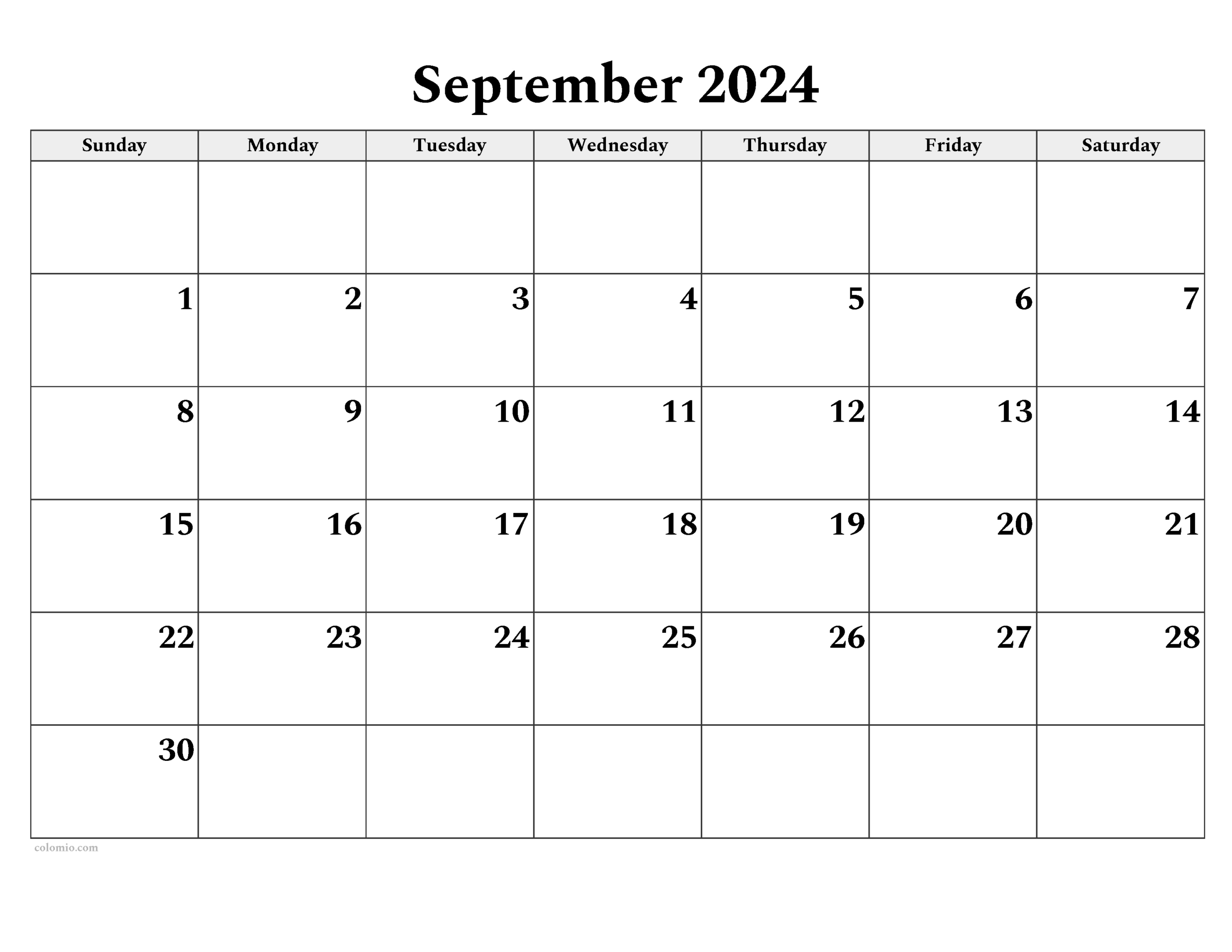 September 2024 Calendar | Free Printable Pdf, Xls And Png in September Apointment Calendar 2024 Printable