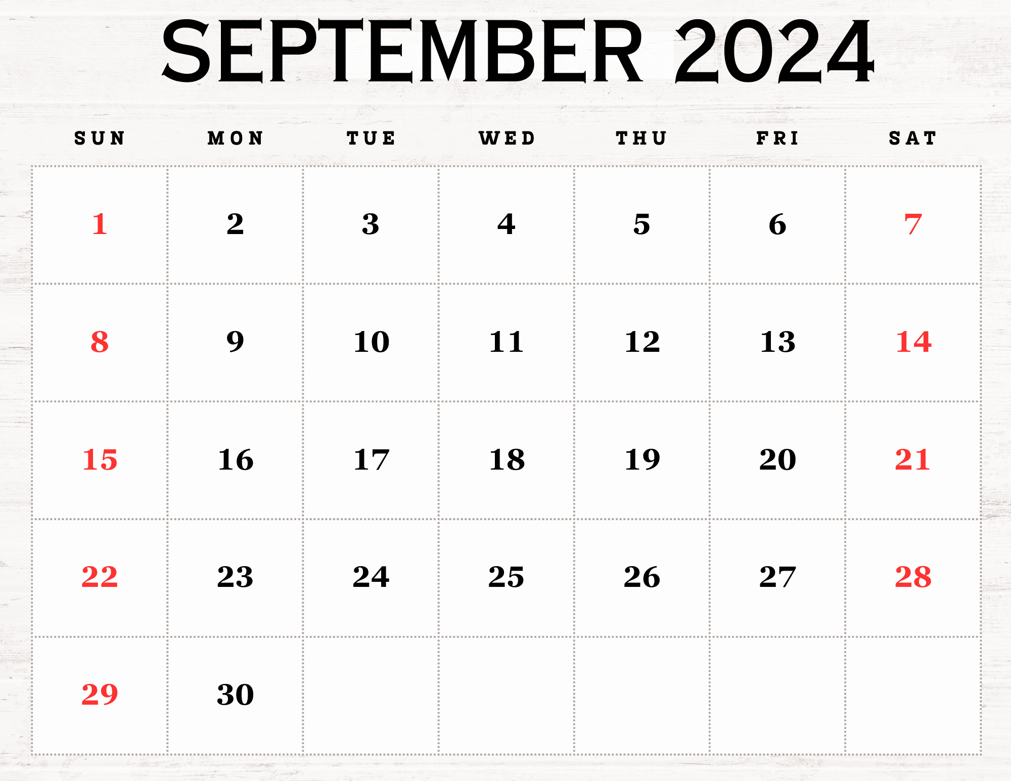 September 2024 Calendar Printable Pdf With Holidays inside Free Printable Calendar September 2024 Wiki