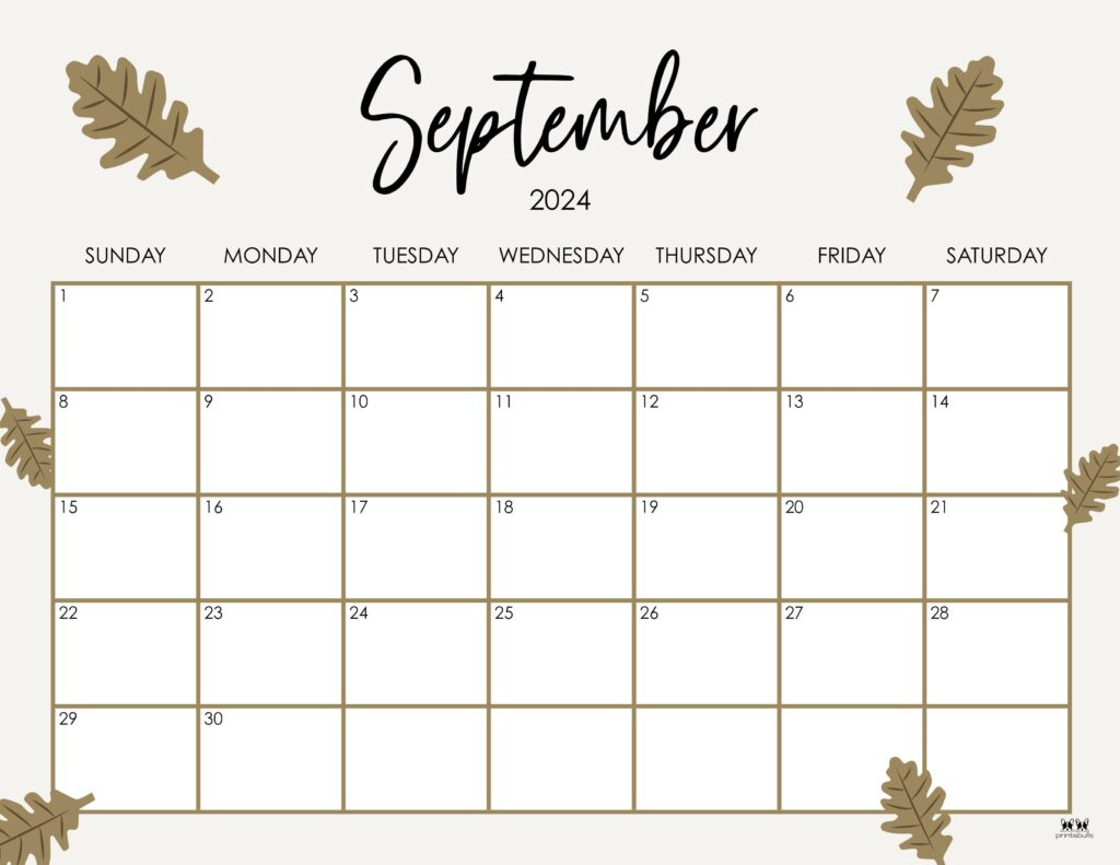 September 2024 Calendars - 50 Free Printables | Printabulls for 2024 Calendar Printable September