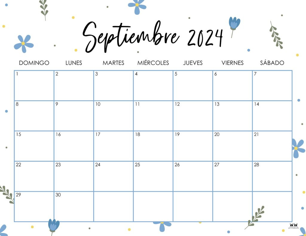 September 2024 Calendars - 50 Free Printables | Printabulls for Cute September 2024 Printable Calendar