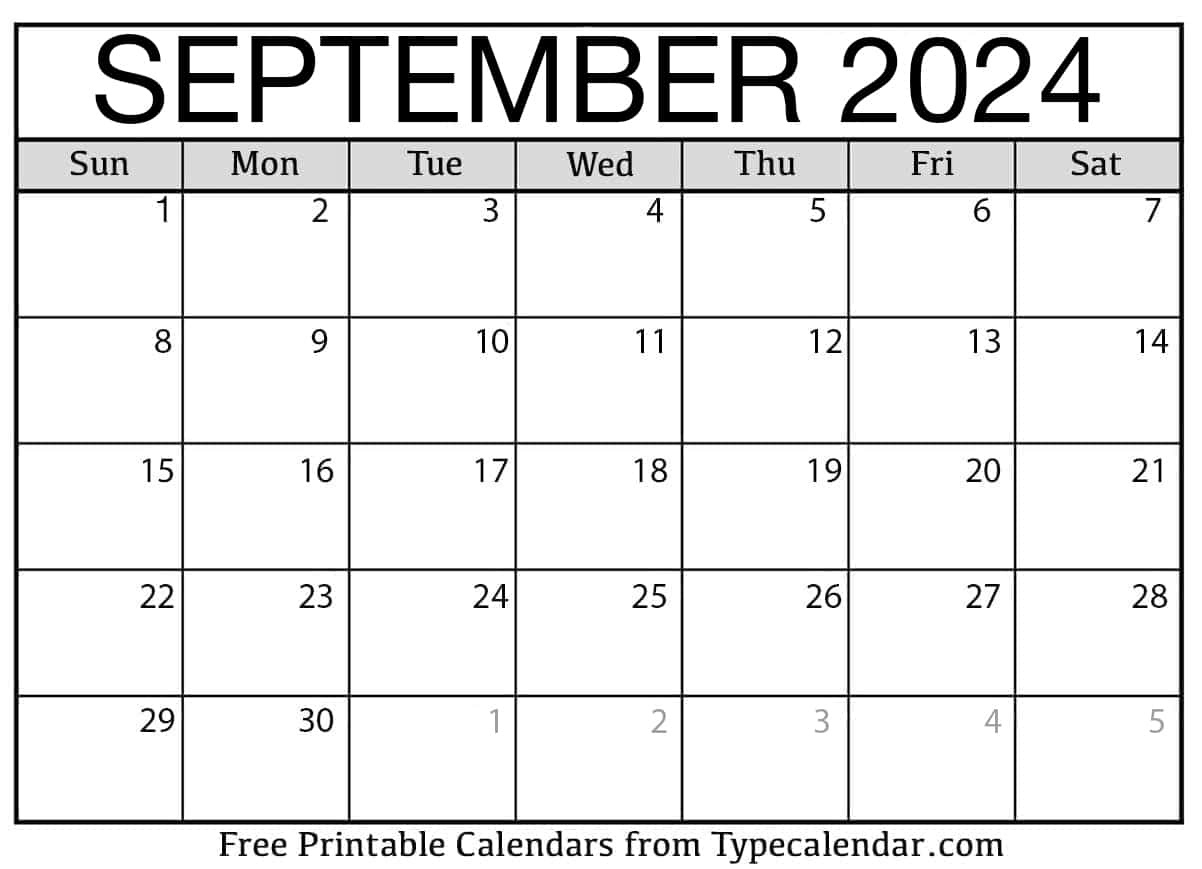 September 2024 Calendars | Free Printable Templates in Show Me The Calendar Of September 2024