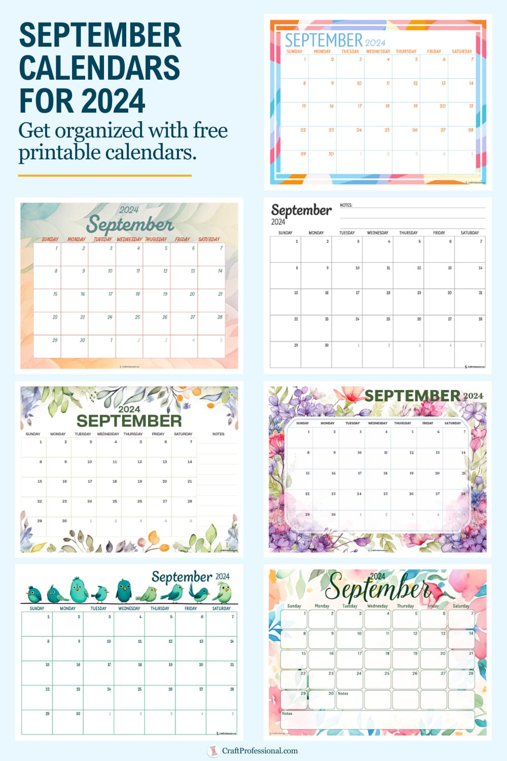 September Calendars - Get Organized With Free Printables For 2024 regarding September 2024 Calendar Weather