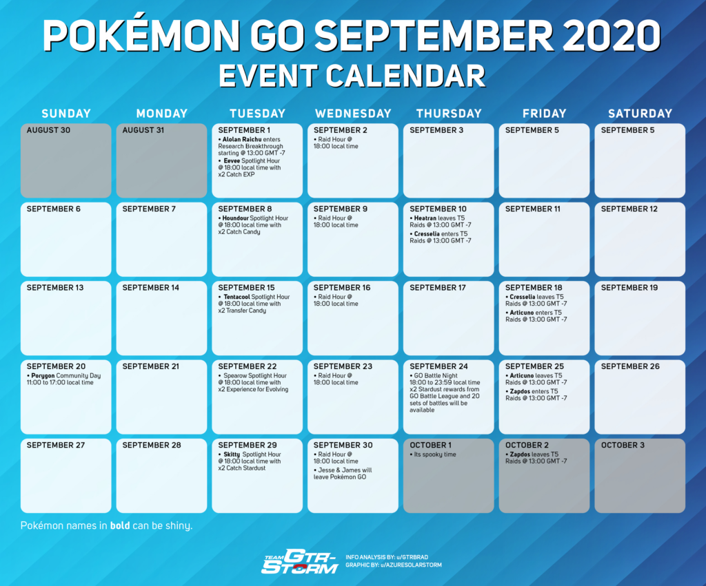 Pokemon Go September 2024 Calendar Printable Calendar