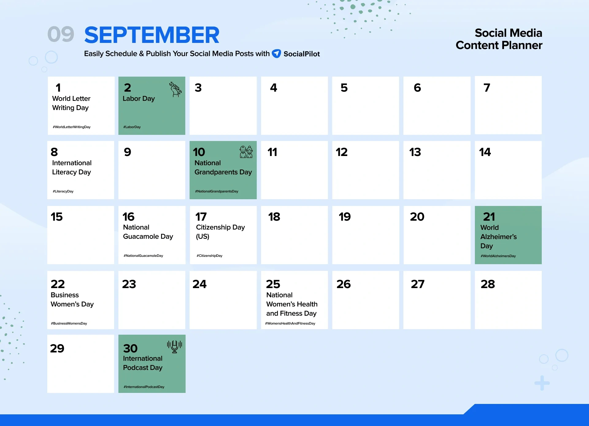 Social Media Holiday Calendar For 2024 in September Social Media Calendar 2024