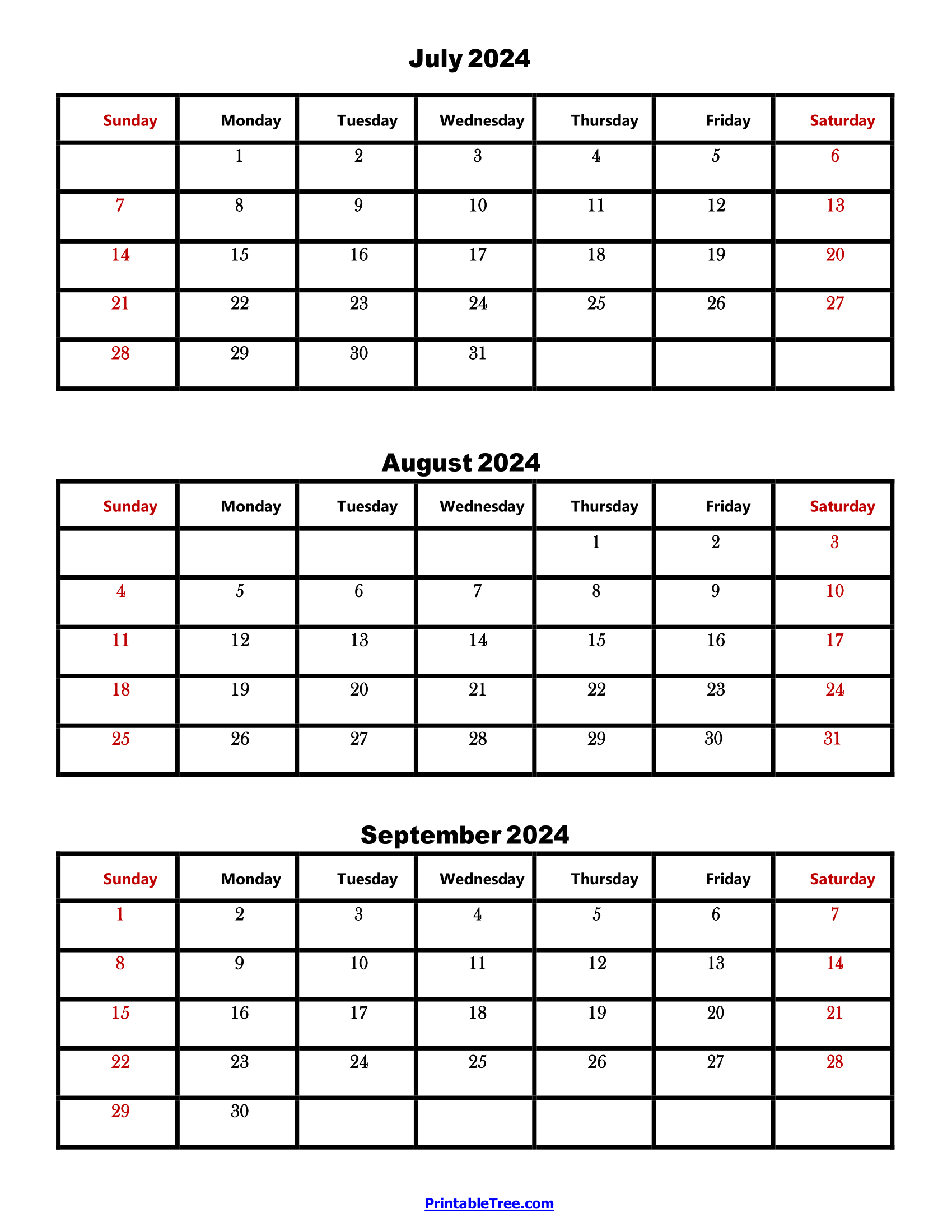 Three Months Calendar Printable Pdf 2024 intended for July To September 2024 Calendar