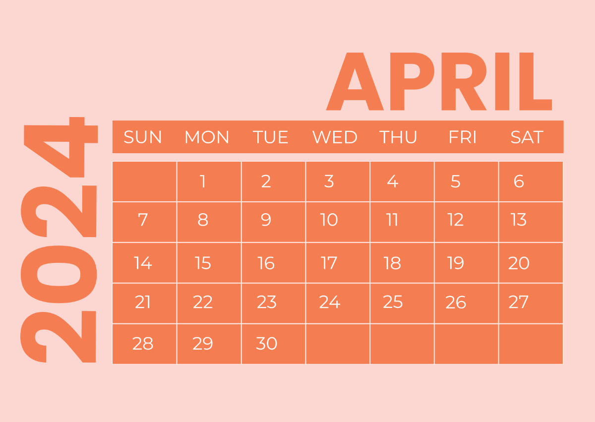 April Calendar 2024 Federal Holidays Template - Edit Online for Otf October Calendar 2024