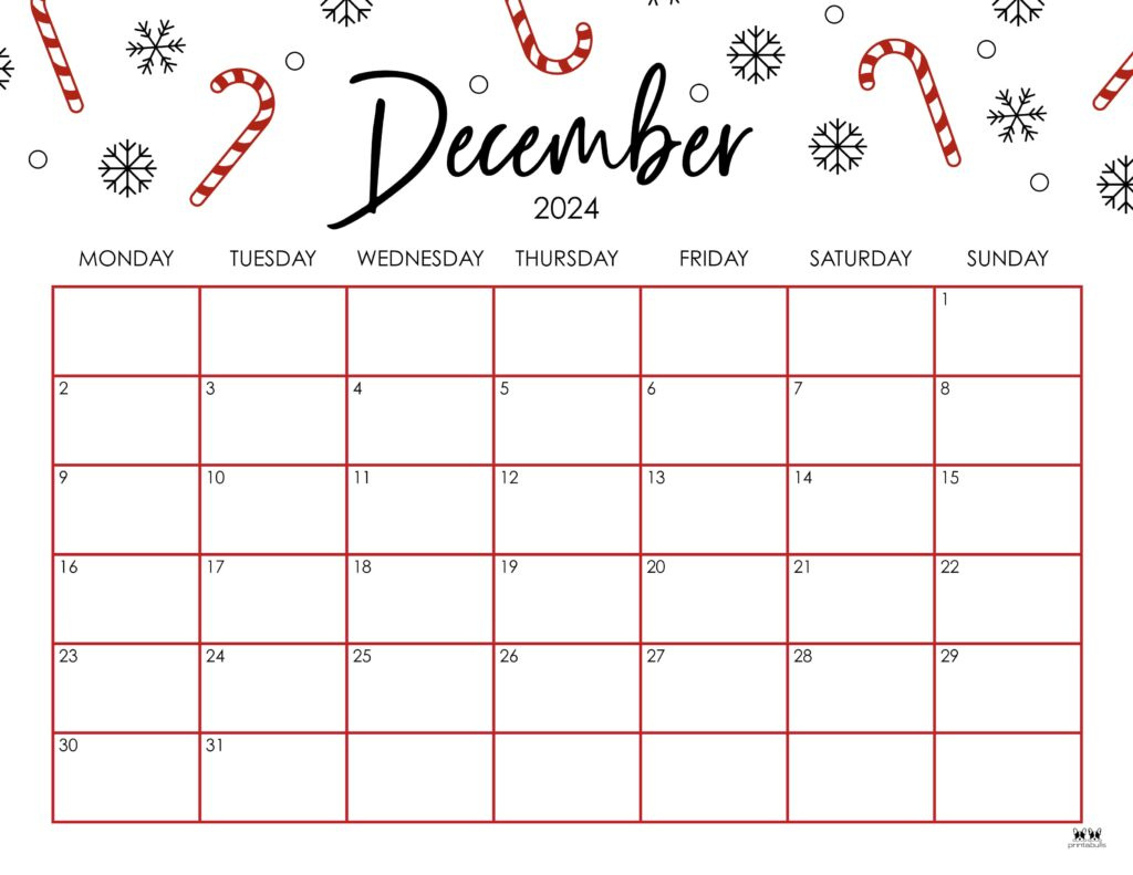 December 2024 Calendars - 50 Free Printables | Printabulls throughout October November December 2024 Calendar Printable Free