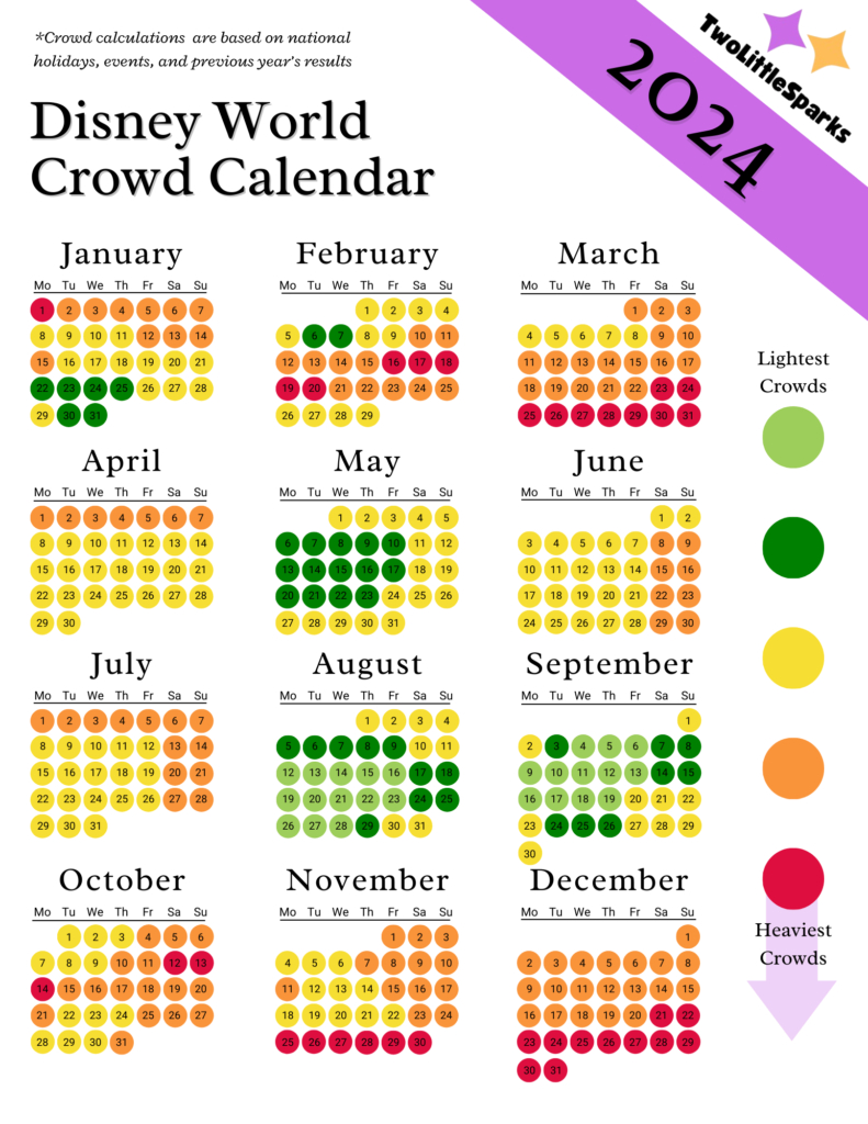 Walt Disney World Crowd Calendar October 2024 Printable Calendar