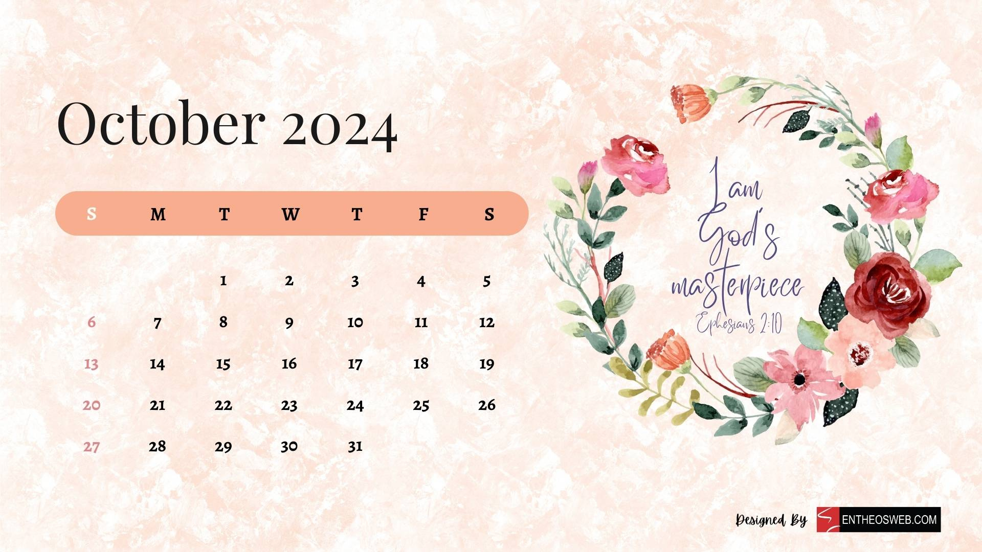 October 2024 Calendar Desktop Wallpaper Backgrounds | Entheosweb for October Calendar Wallpaper 2024