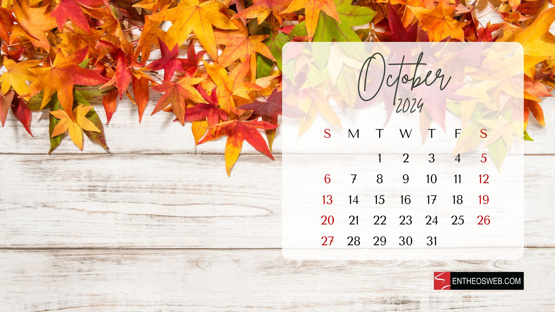 October 2024 Calendar Desktop Wallpaper Backgrounds | Entheosweb pertaining to October Calendar 2024 Background