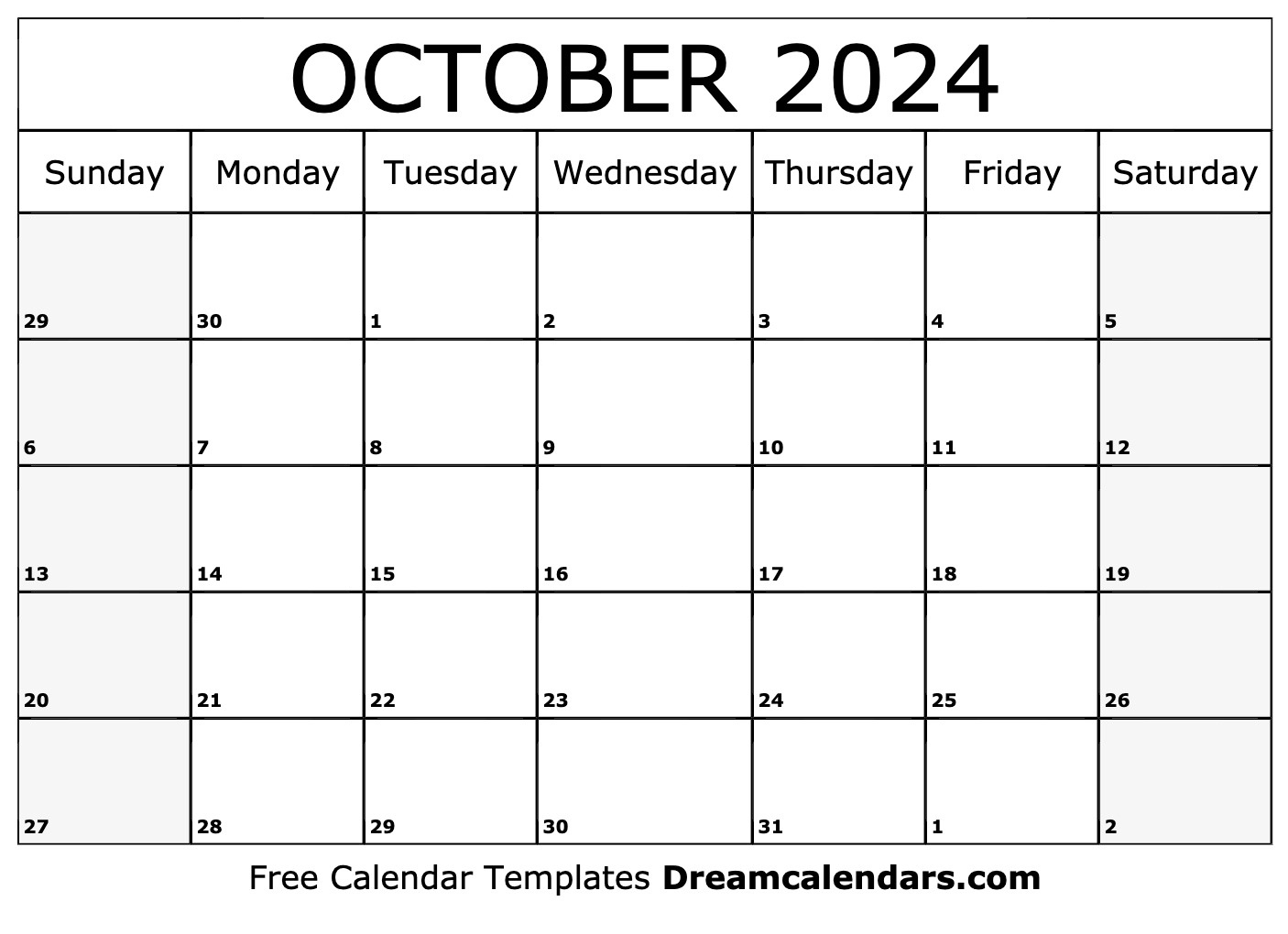 October 2024 Calendar - Free Printable With Holidays And Observances throughout October 13 2024 Calendar