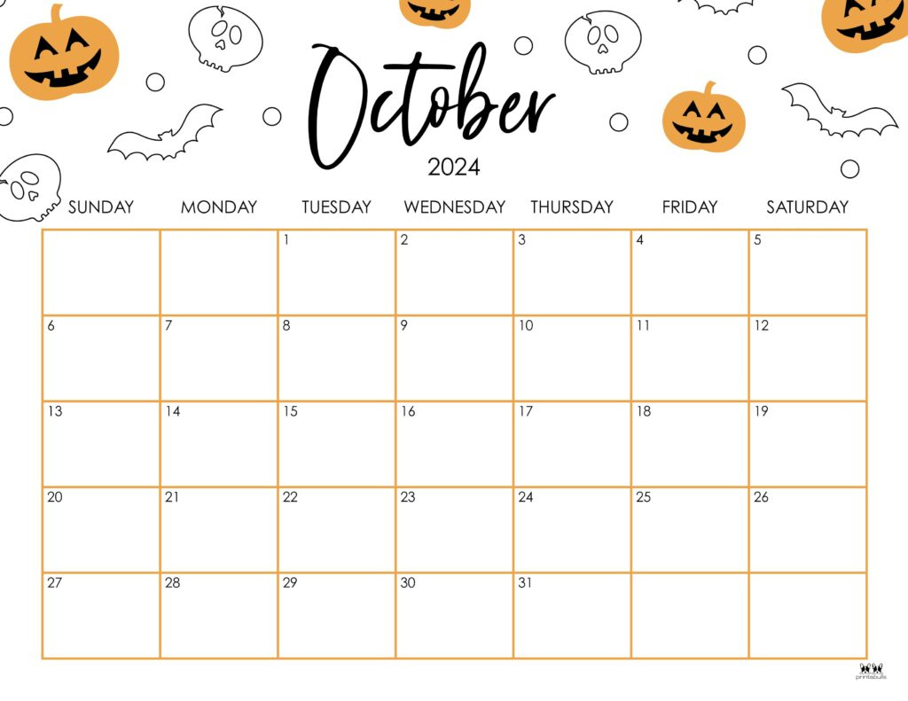 October 2024 Calendars - 50 Free Printables | Printabulls throughout Printabulls October 2024 Calendar