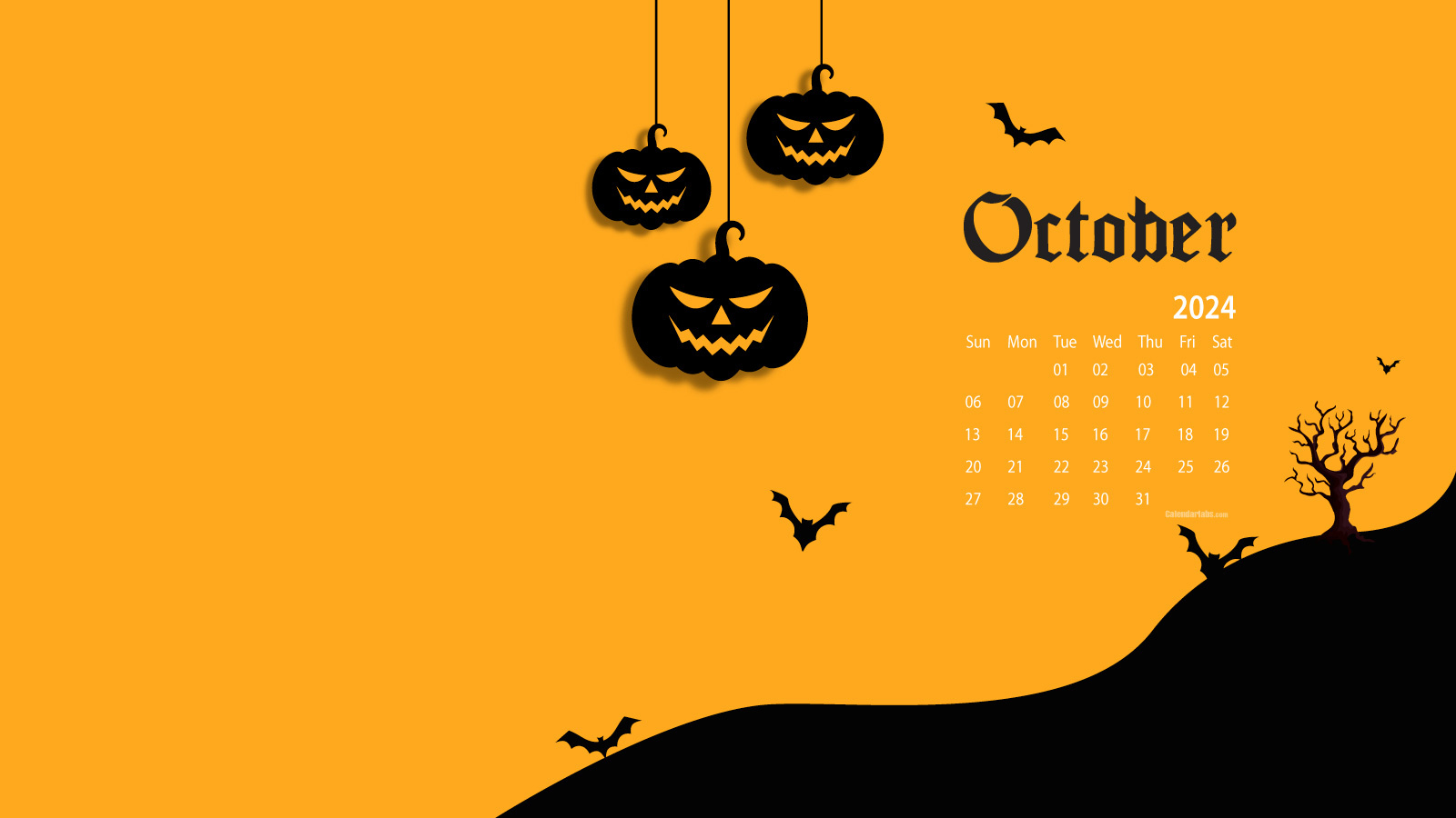 October 2024 Desktop Wallpaper Calendar - Calendarlabs in October 2024 Calendar Wallpaper