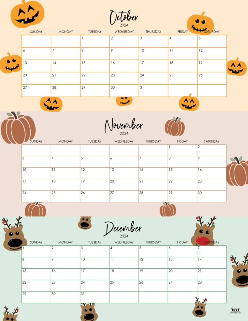 Three Month/Quarterly Calendars - 36 Free Calendars | Printabulls pertaining to Printable 3 Month Calendar October November December 2024