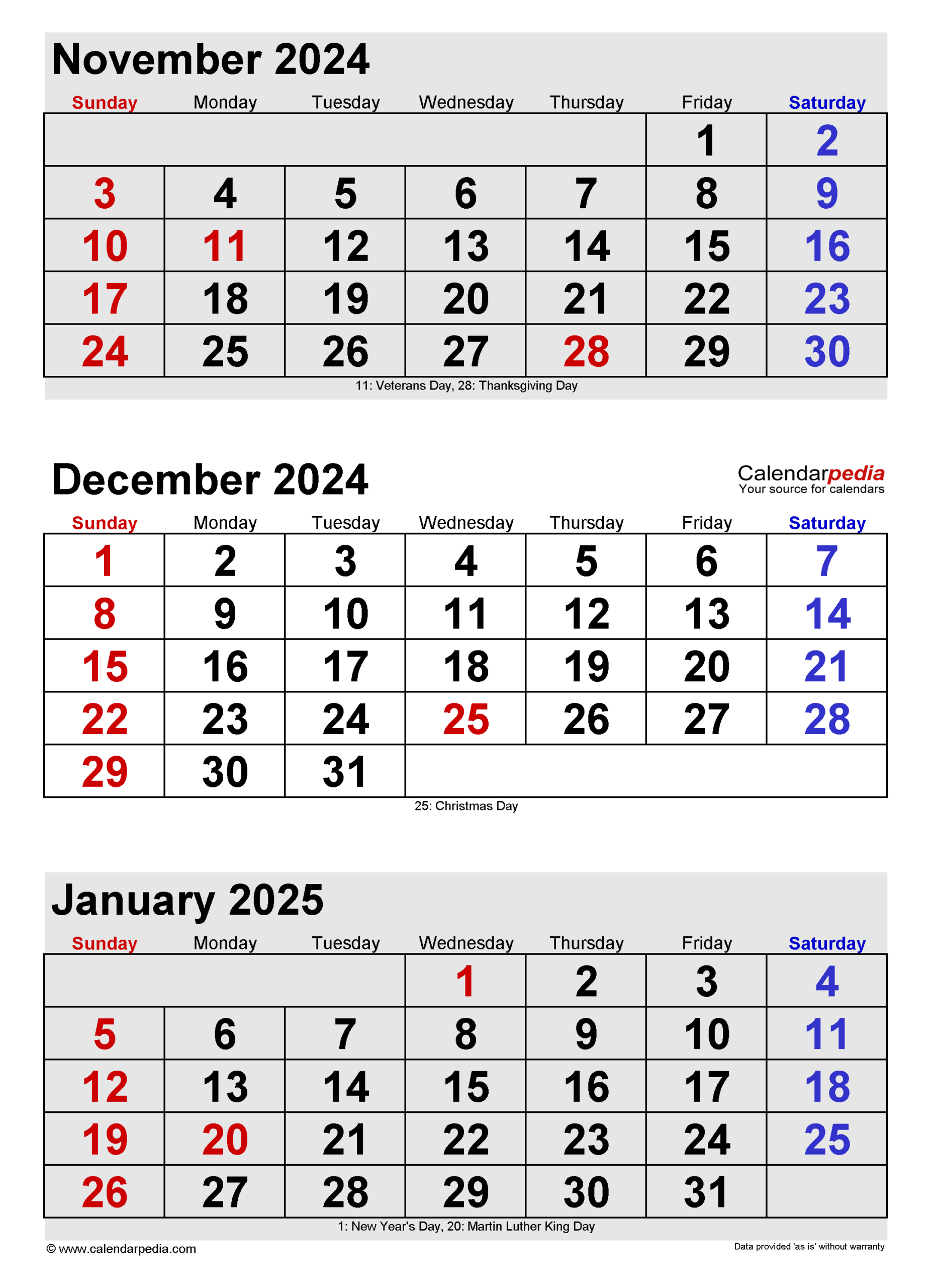 December 2024 Calendar | Templates For Word, Excel And Pdf regarding November 2024 December 2024 January 2024 Calendar Printable