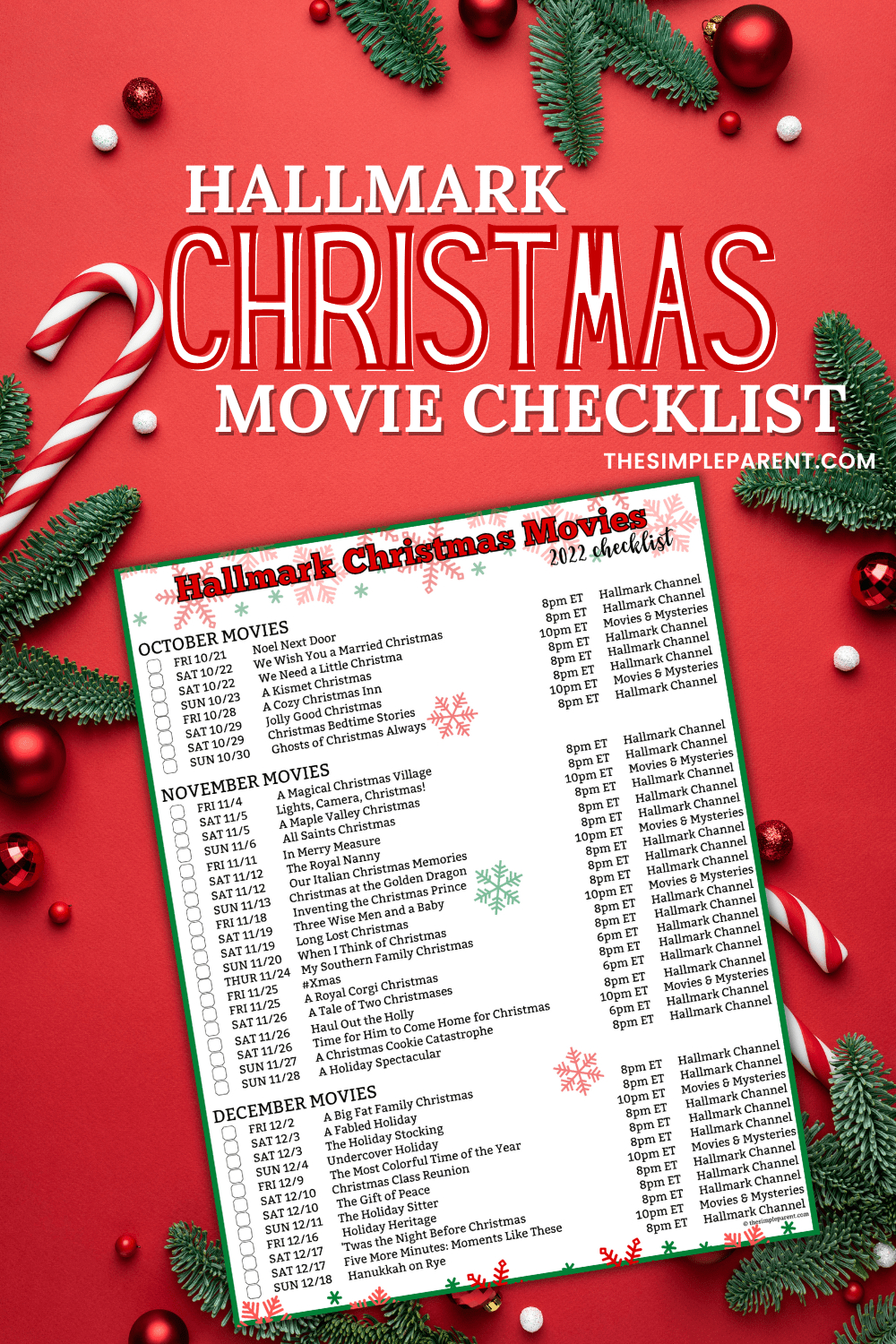 Free 2024 Printable Hallmark Christmas Movie Schedule in Hallmark November 2024 Printable Calendar And Notes