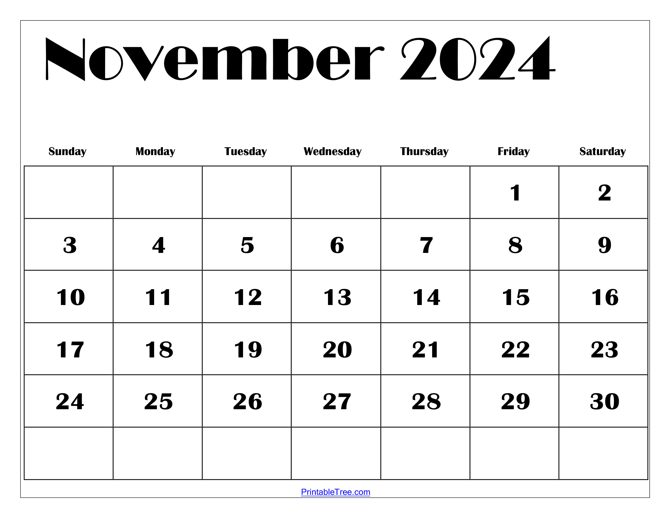 November 2024 Calendar Printable Pdf Template With Holidays in November 2024 23 Calendar Printable