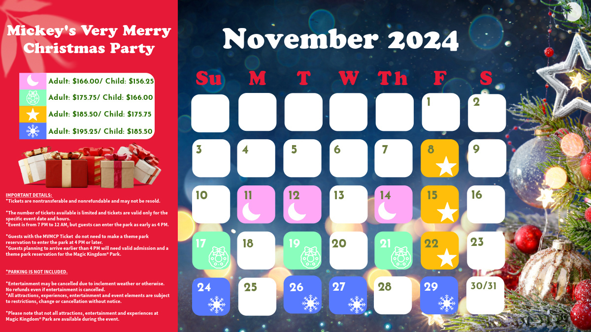 Ticket Prices :: Shades Of Green with regard to Magic Kingdom Printable Calendar November 2024