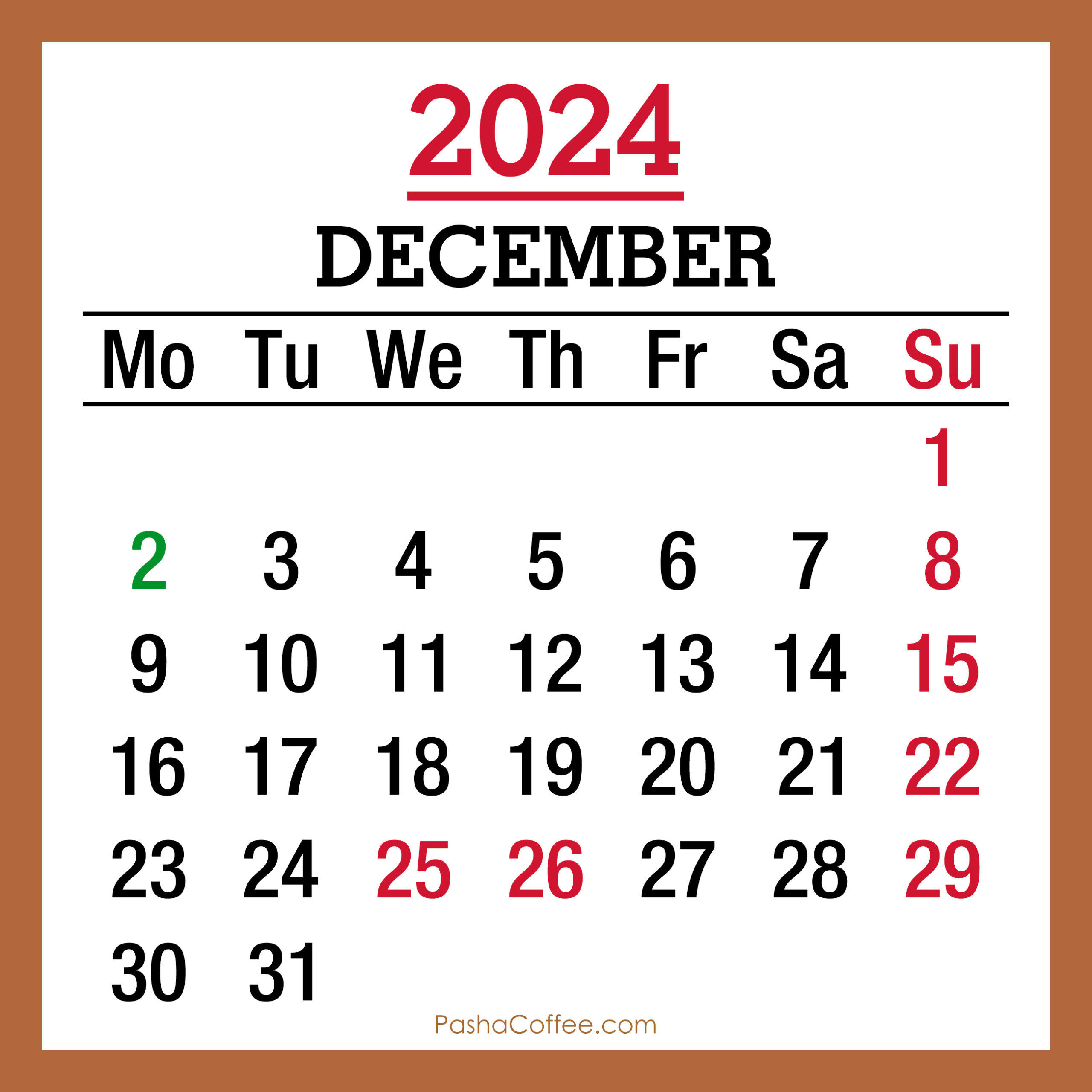 2024 Monthly Calendar With Uk Holidays – Page 4 – Pashacoffee inside December 2024 Calendar Uk Printable