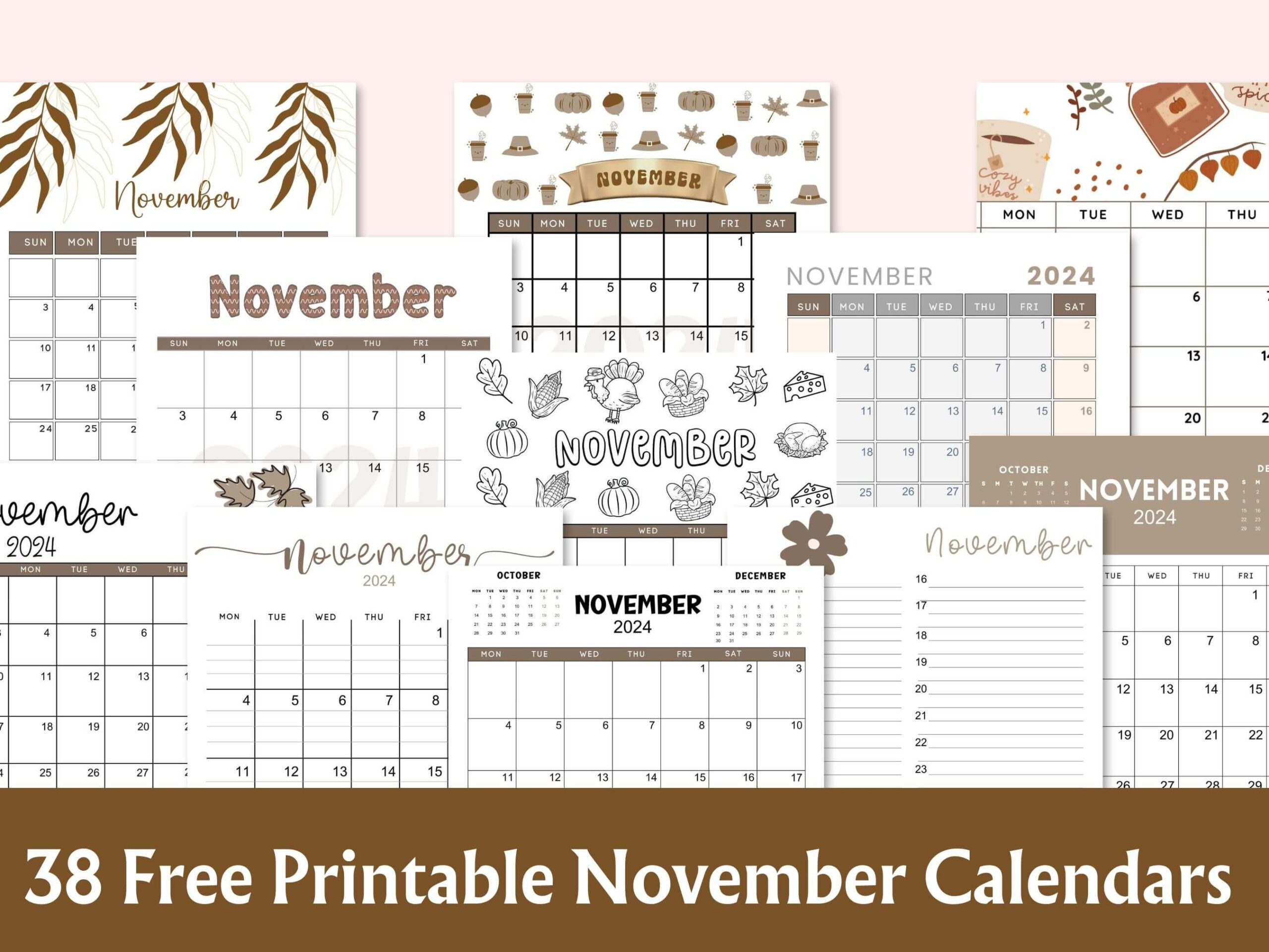 38 Printable November 2024 Calendars | Free Pdf - Calendarkart inside Free Printable Calendars November 2024 Calendar